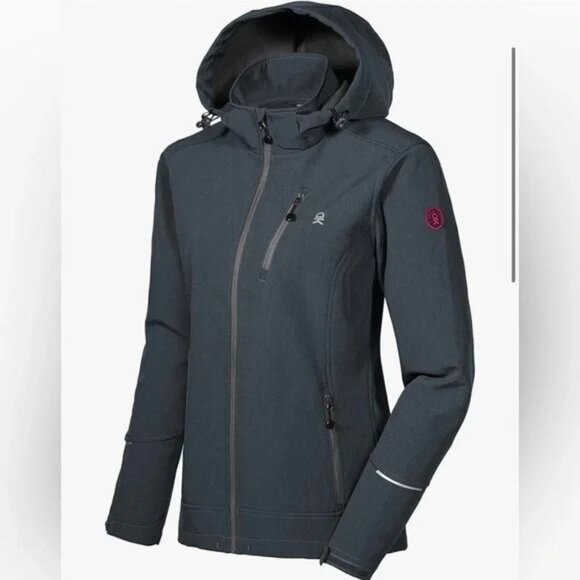 Little Donkey Andy Women's Softshell Jacket with Removable Hood, Fleece Lined XL - Picture 1 of 5